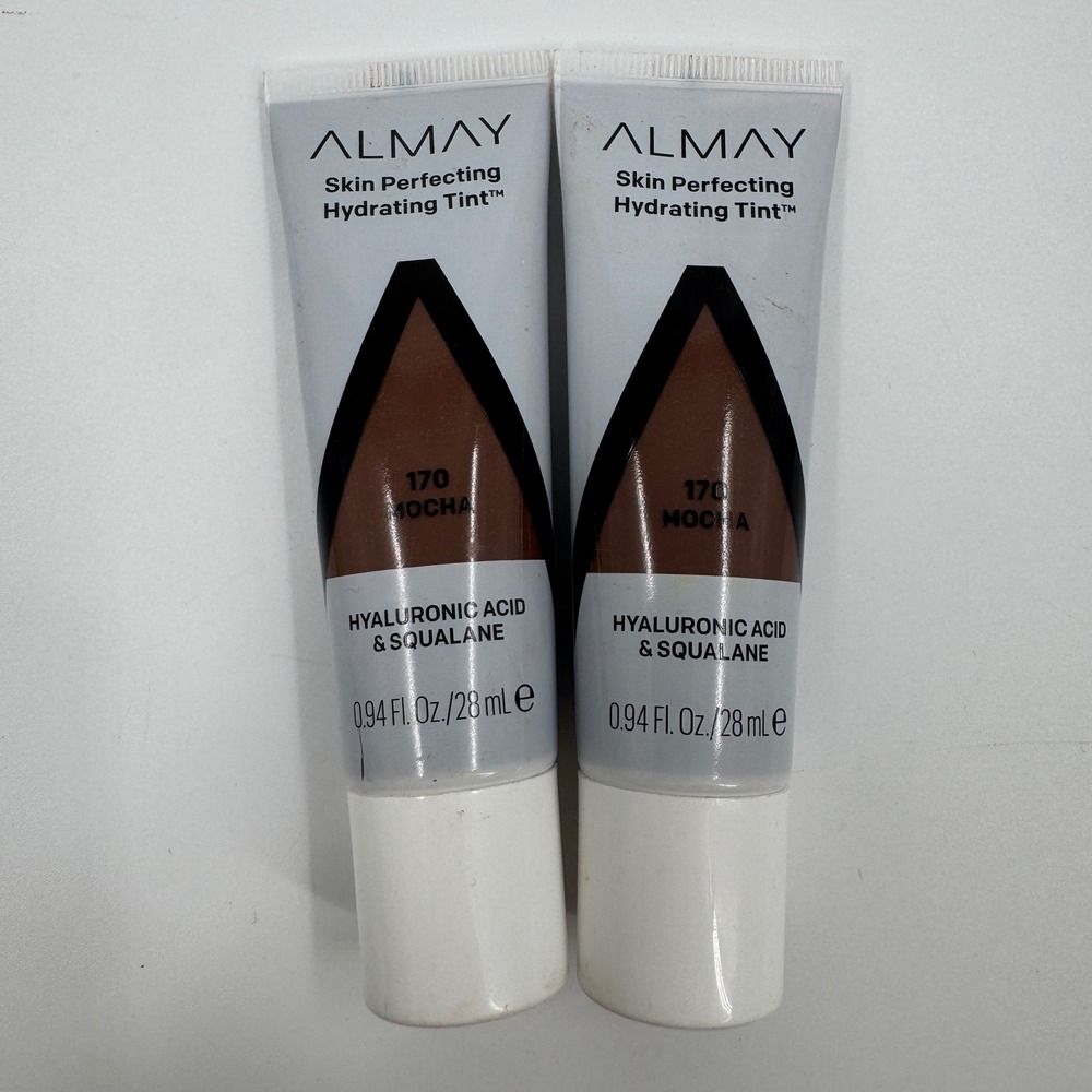 Almay Skin Perfecting Hydrating Tint 170 Mocha Hyaluronic Acid‎ Squalane 2 Pack